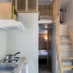Intérieur Tiny Home 4 personnes 2 chambres - Camping 5 étoiles île de Ré