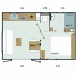 Implantation mobil-home Privilège 1 - ChambresCamping 5 étoiles L'Océan*