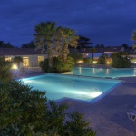 La piscine de nuit  - Camping 5 étoiles l'Océan et Spa