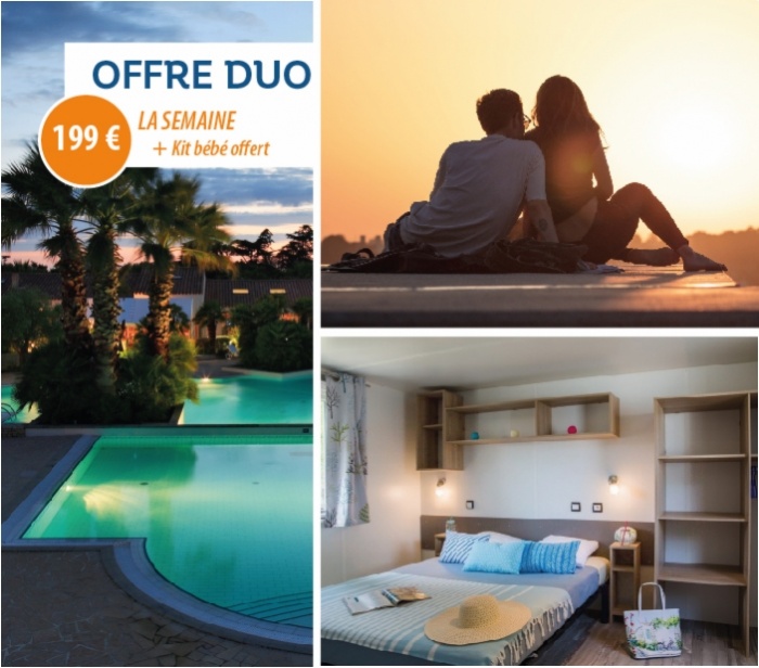 Séjour en couple, à deux, à trois avec bébé :  Offre DUO Eden Villages